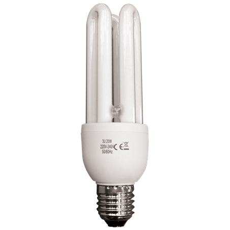 Bombilla de bajo consumo luz negra 20 w.