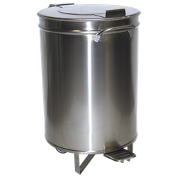 Contenedor inox. con tapa y pedal 75 lts.