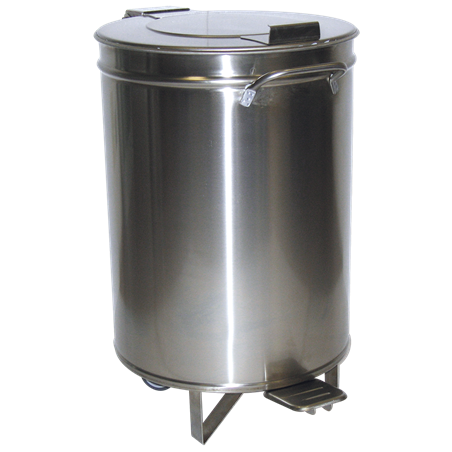 Contenedor inox. con tapa y pedal 75 lts.