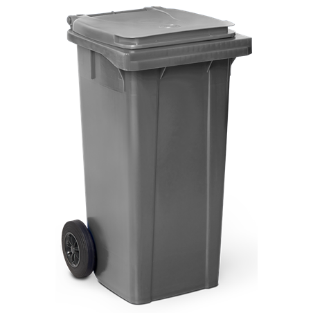Contenedor de desperdicios con tapa y ruedas gris 120 lts.
