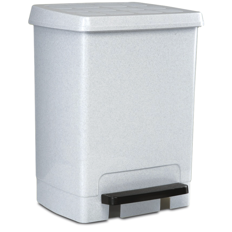 Papelera de plástico con tapa y pedal 340x330x450 mm.