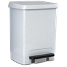 Papelera de plástico con tapa y pedal 340x330x450 mm.