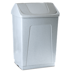 Contenedor de plástico con tapa 420x320x600 mm.