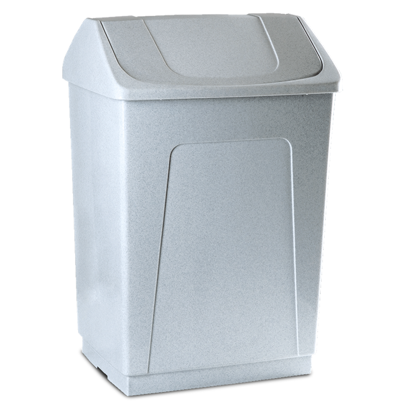 Contenedor de plástico con tapa 420x320x600 mm.