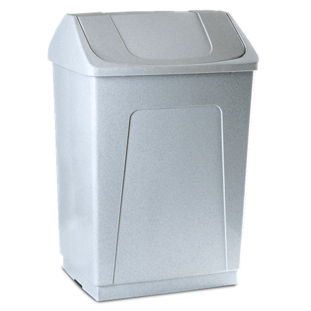 Contenedor de plástico con tapa 420x320x600 mm.