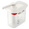 Dispensador de salsa con dosificador blanco 1,5 lts. (GN 1/9)
