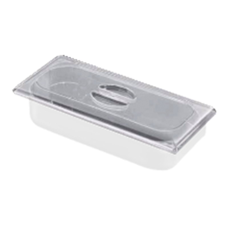 Tapa policarbonato para cubeta de heladería 330x165 mm.