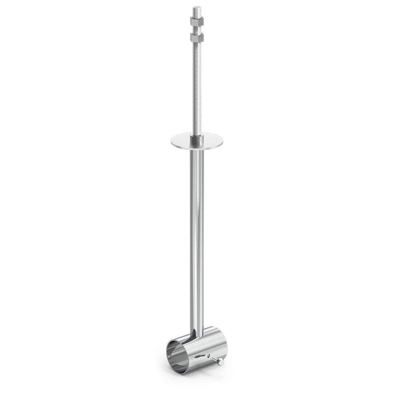 Tirante de techo para tubo con varilla 100x38 mm.