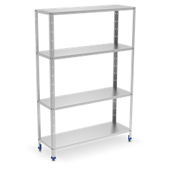 Estantería inox de 4 niveles con estantes de 0,8 mm de espesor 800x500x1750 mm