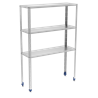Estantería inox de 3 niveles con estantes de 1,5 mm de espesor 1000x300 mm