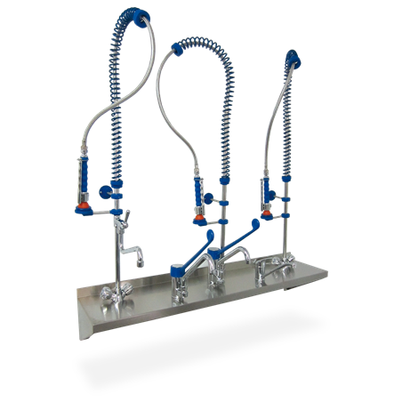 Expositor mural de grifería con grifos