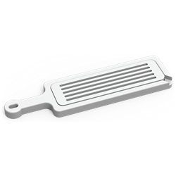 Tabla panera recogemigas en fibra blanca con mango