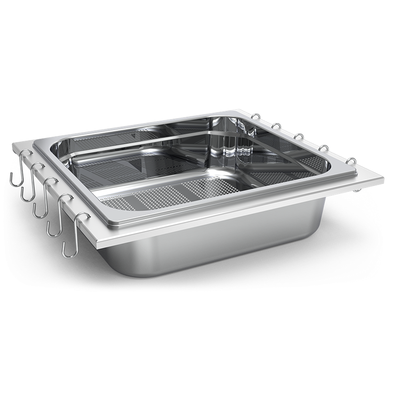 Escurridor mural para utensilios de cocina 400x365x100 mm.