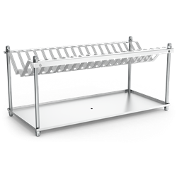 Escurridor inoxidable de platos y vasos 955x228x225 mm.
