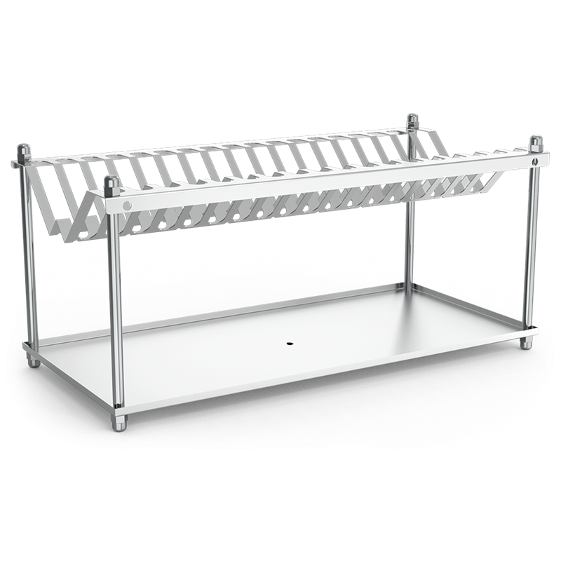Escurridor inoxidable de platos y vasos 955x228x225 mm.
