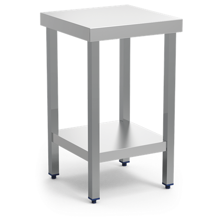 Mesa central c/entrepaño 505x505x853 mm.