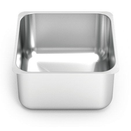 Fregadero para soldar a mesa de 450x450x250 mm.