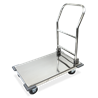 Carro de plataforma inox con asa retráctil
