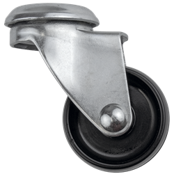 Rueda giratoria s/freno acero galv.-nylon ø40 mm.