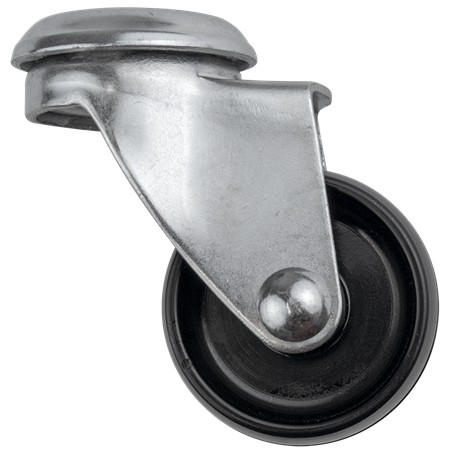 Rueda giratoria s/freno acero galv.-nylon ø40 mm.
