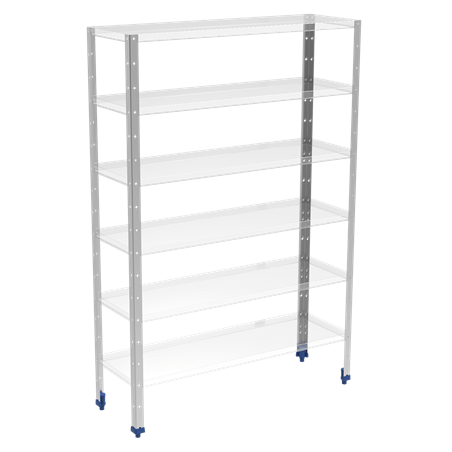 Soporte de estantería de 40x40x1450 mm. con contera