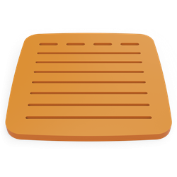 Fibra estándar naranja 402x402x20 mm. Portacuchillos