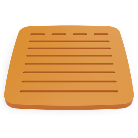 Fibra estándar naranja 402x402x20 mm. Portacuchillos