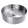 Lavabo redondo inoxidable de sobre encimera para baño