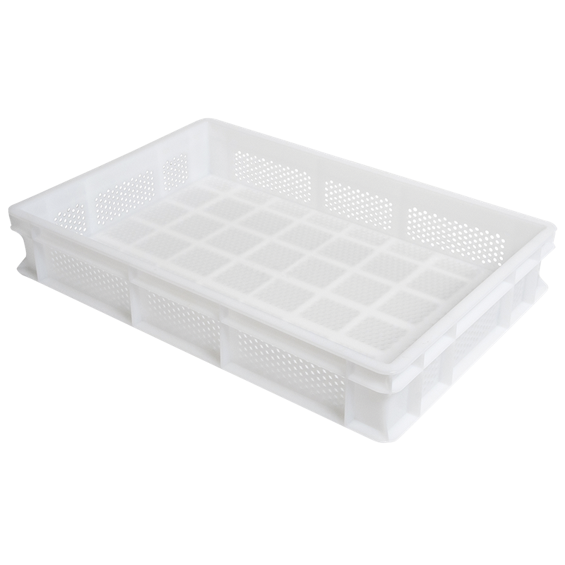 Caja alimentaria perforada apilable para masa 600x400x100 mm