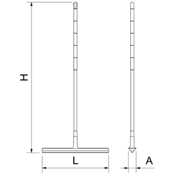 Haragán súper higiénico con palo de aluminio y mango ergonómico