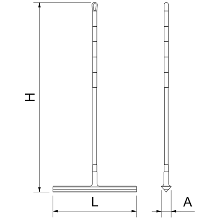 Haragán súper higiénico con palo de aluminio y mango ergonómico