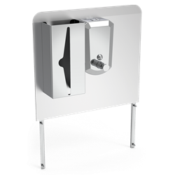 Peto postizo, jabonera inox y dispensador de tissues para acoplar a lavamanos autónomo