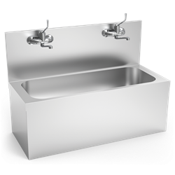 Lavamanos para quirófano dos usuarios 1200x500x850 mm.