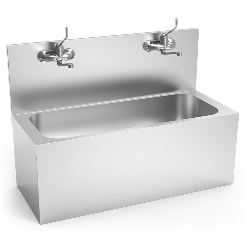 Lavamanos para quirófano dos usuarios 1200x500x850 mm.