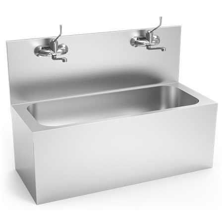 Lavamanos para quirófano dos usuarios 1200x500x850 mm.