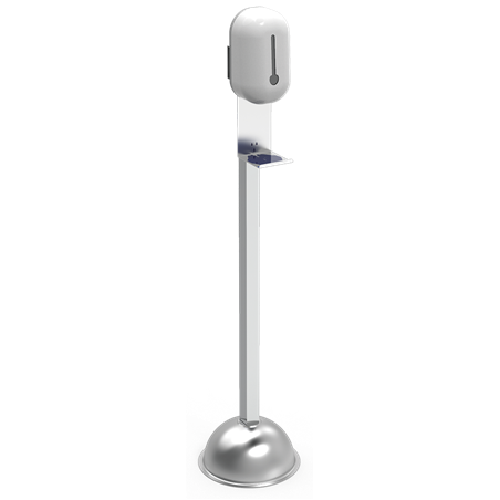 Columna con dispensador de gel hidroalcohólico