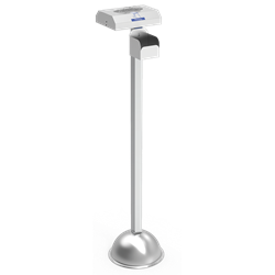 Columna para botella de gel hidroalcohólico y guantes