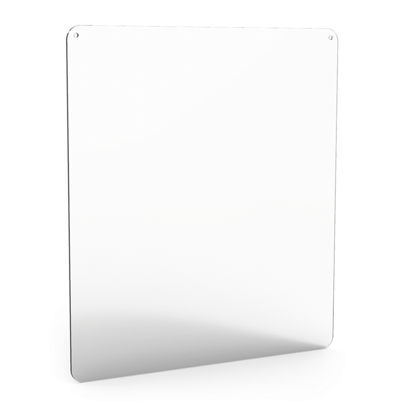 Mampara de protección para colgar 670x750x6 mm.