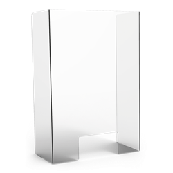 Mampara de protección de sobremesa 670x292x950 mm.