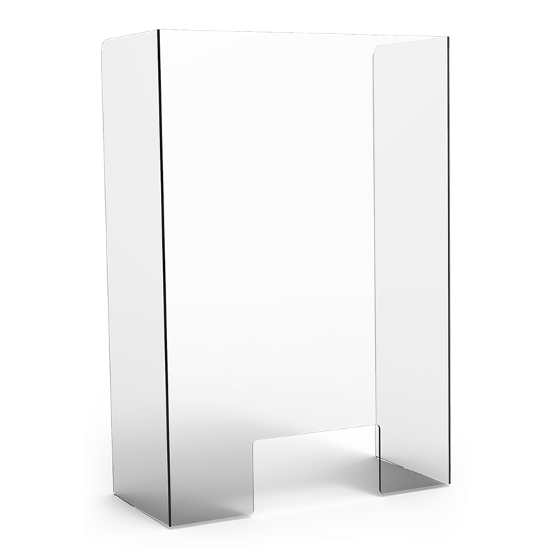 Mampara de protección de sobremesa 670x292x950 mm.