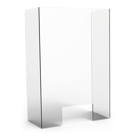Mampara de protección de sobremesa 670x292x950 mm.