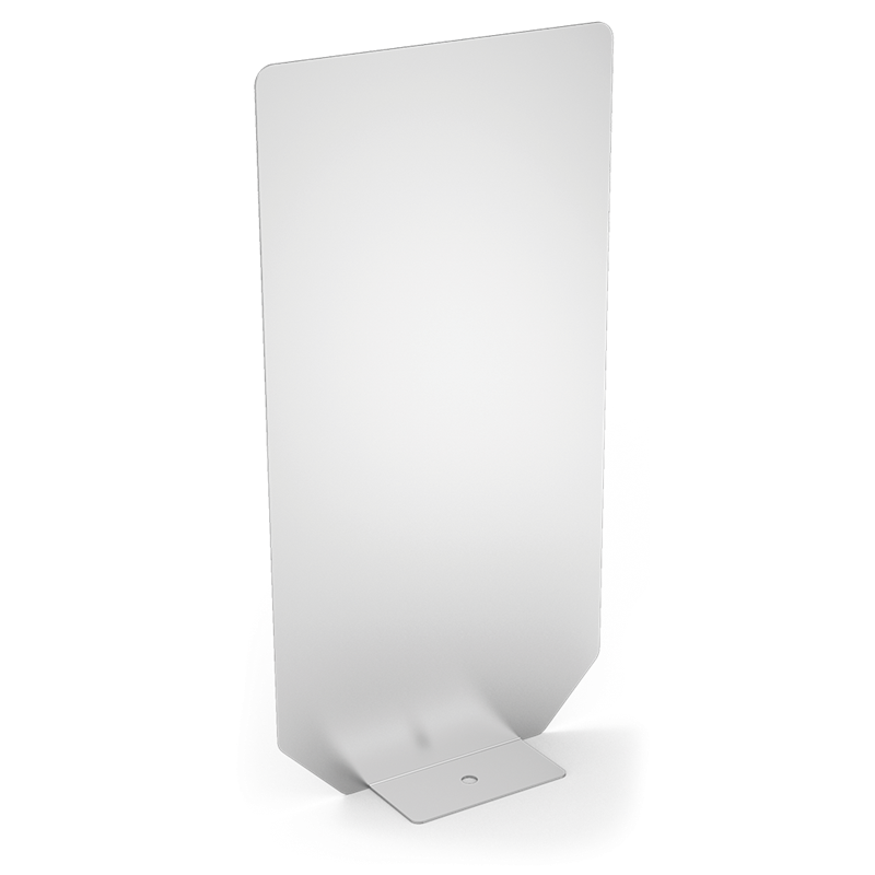 Espacio para publicidad tamaño A4 en columna para dispensador de gel