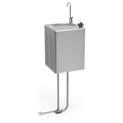 Fuente mural refrigerada de agua fría Cold+ con grifo a pedal