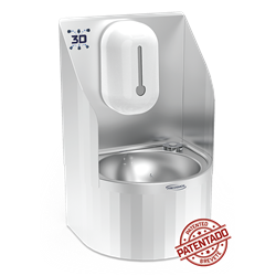 Lavamanos mural electrónico 3D 352x303x551 mm.