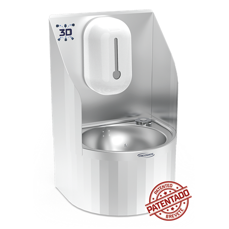 Lavamanos mural electrónico 3D 352x303x551 mm.