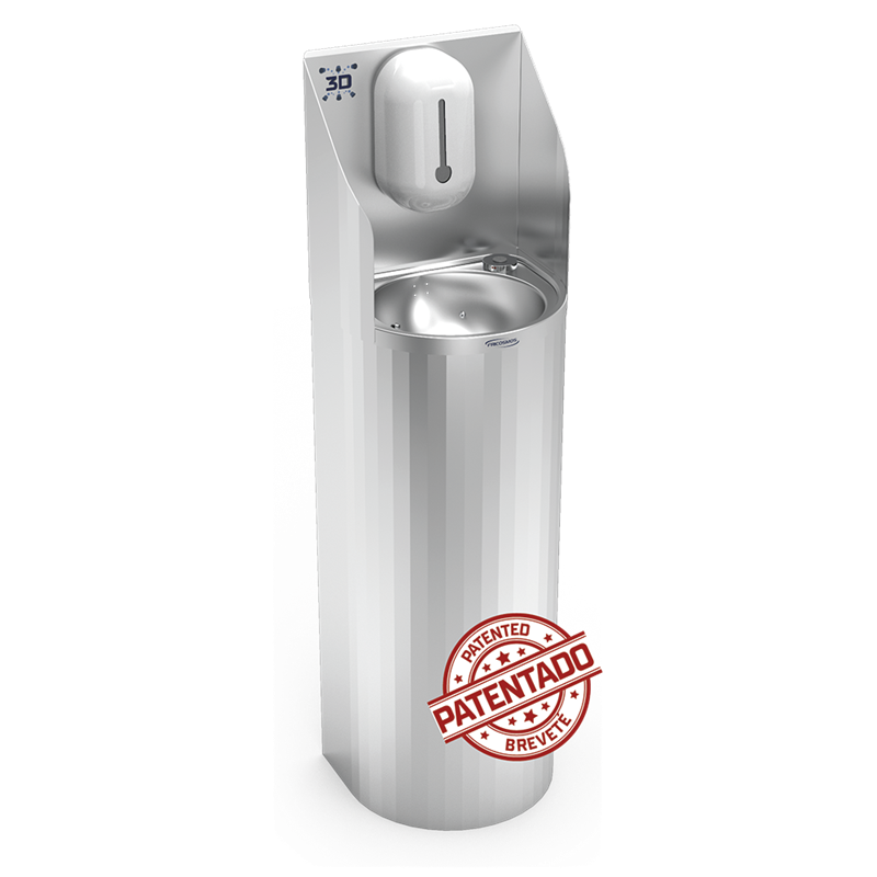 Lavamanos de pie electrónico 3D 352x303x1205 mm.