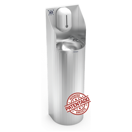 Lavamanos de pie electrónico 3D 352x303x1205 mm.