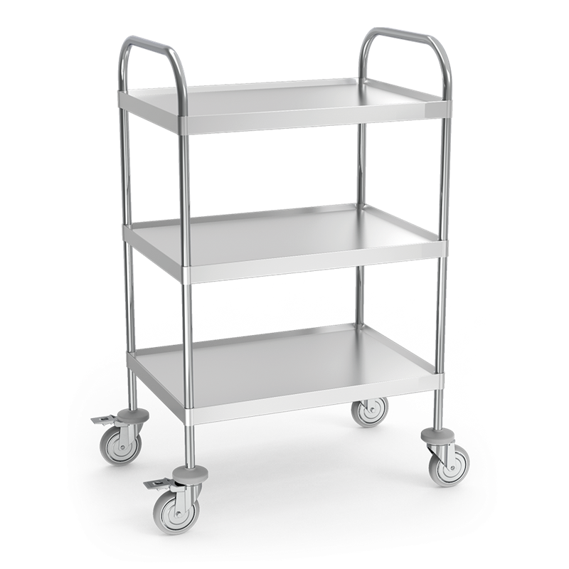 Carro de servicio con 3 entrepaños 835x615x1275 mm.