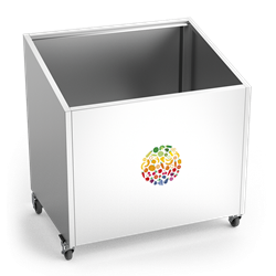 Módulo expositor de frutas y/o verduras con ruedas