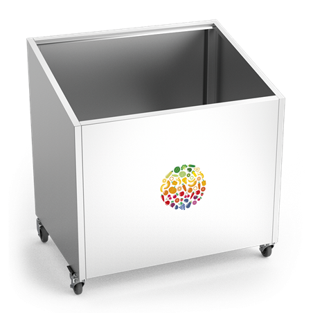 Módulo expositor de frutas y/o verduras con ruedas